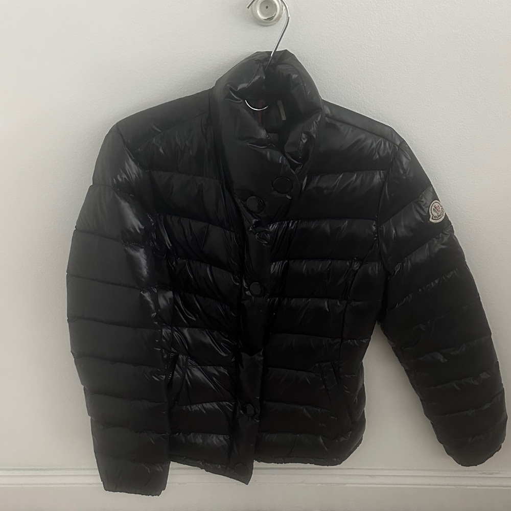 Moncler Shiny Black Quilted Down Jacket